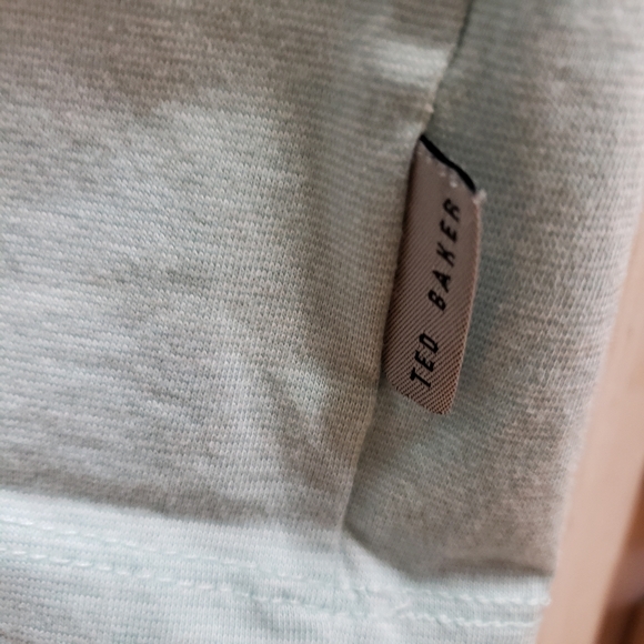 Ted Baker London Polo Mens Size 6 Delrey Lt Bluish Green Short Sleeve Preppy - Picture 5 of 8